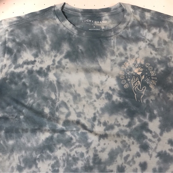 Lucky Brand Blue Tie-Dye Short Sleeve Shirt - Picture 2 of 4
